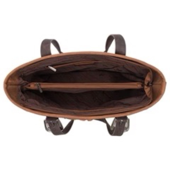 Montana West Buckle Collection Concealed Carry Tote Wallet Set Brown - Picture 4 of 7